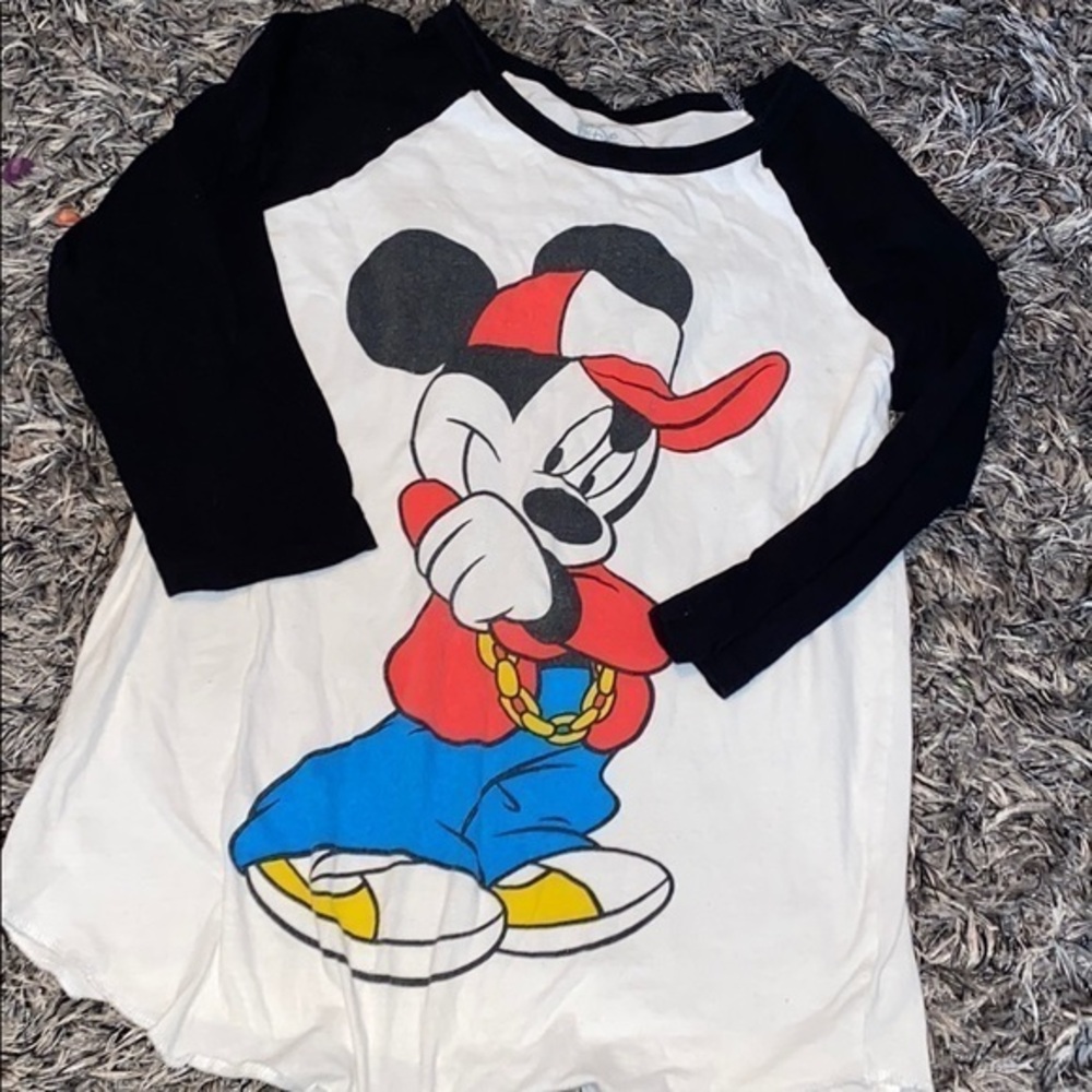 Disney gangster Mickey Mouse baseball t size S.